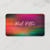 ターコイズエレガントオレンジ色マゼンダ芸術的ーはっきりした 名刺 (正面)