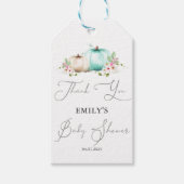 ターコイズエレガントカボチャありがとう ギフトタグ (正面)