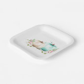 ターコイズエレガントカボチャ赤ちゃんシャワー紙プレート ペーパープレート (傾斜あり)