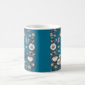 ターコイズエレガントカワセアニドリフローラ コーヒーマグカップ (中央)
