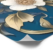 ターコイズエレガントカワセアニドリフローラ ポスター (角)