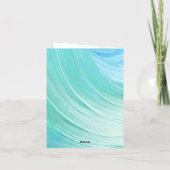 ターコイズエレガントタイドビーチ結婚式サンキューユー サンキューカード (裏面)