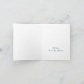 ターコイズエレガントタイドビーチ結婚式サンキューユー サンキューカード (内部)