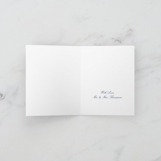 ターコイズエレガントタイドビーチ結婚式サンキューユー サンキューカード (内部)