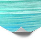 ターコイズエレガントタイドビーチ結婚式歓迎 ポスター (角)