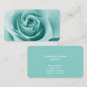 ターコイズエレガントバラ名刺 名刺 (正面/裏面)