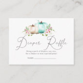 ターコイズエレガントパンプキンおむつラッフル エンクロージャーカード (正面)