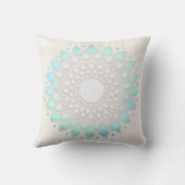 ターコイズエレガントフローラロータスホワイトマーブル クッション (裏面)