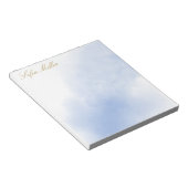 ターコイズエレガントフローラ水彩ビーチ花 ノートパッド (アングル)