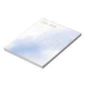 ターコイズエレガントフローラ水彩ビーチ花 ノートパッド (回転)