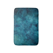 ターコイズエレガントマンダラ水の色パターン バスマット (正面縦)