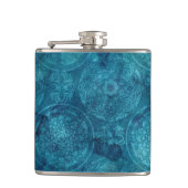 ターコイズエレガントマンダラ水の色パターン フラスク (正面)