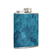 ターコイズエレガントマンダラ水の色パターン フラスク (右)