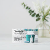 ターコイズエレガント清掃サービス 名刺 (スタンド正面)