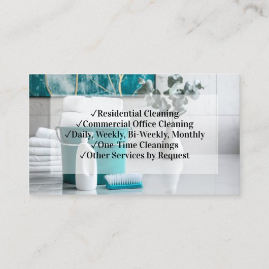 ターコイズエレガント清掃サービス 名刺 (裏面)