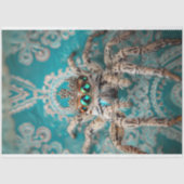 ターコイズエレガント王冠スパイダーアート 薄葉紙 (正面)