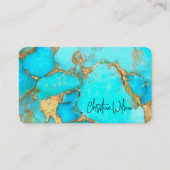 ターコイズエレガント石名刺 名刺 (正面)