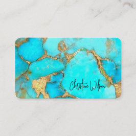 ターコイズエレガント石名刺 名刺