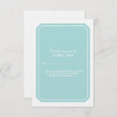ターコイズエレガント簡易応答カード 出欠カード (正面/裏面)