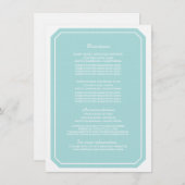 ターコイズエレガント簡易情報カード エンクロージャーカード (正面/裏面)