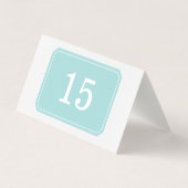 ターコイズエレガント簡易折り畳みテーブルカード (裏面)