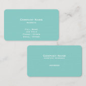 ターコイズエレガント色名刺 名刺 (正面/裏面)