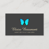 ターコイズエレガント蝶 名刺 (正面)