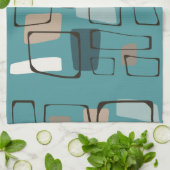 ターコイズエームズスタイルアート キッチンタオル (折り畳み)