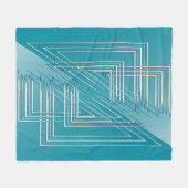 ターコイズオパール白 フリースブランケット (正面(横))