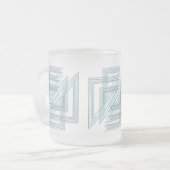 ターコイズオパール白 フロストグラスマグカップ (正面左)