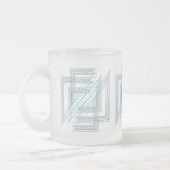 ターコイズオパール白 フロストグラスマグカップ (左)