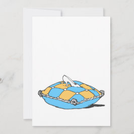 ターコイズオレンジのクッション上のシンデレラの靴