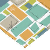 ターコイズオレンジグリーンスクウェアスターバストミッドモダン テーブルクロス (アングル)