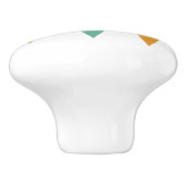 ターコイズオレンジダイアモンズクリームスターズミッドモダン セラミックノブ (側面)