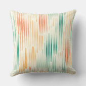 ターコイズオレンジピーチウォーターストライプカラー クッション (裏面)