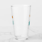 ターコイズオレンジフランシスコスターバストミッドセンチュリー タンブラーグラス (左)