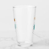 ターコイズオレンジフランシスコスターバストミッドセンチュリー タンブラーグラス (右)