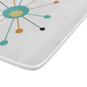 ターコイズオレンジ原子時代スターバストミッドセンチュリー カッティングボード (角)