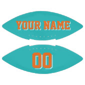 ターコイズオレンジ及びホワイトカスタムサッカー アメリカンフットボール (パネル)