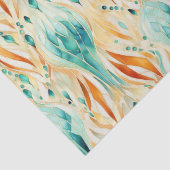 ターコイズオレンジ抽象的な宝石 薄葉紙 (詳細)
