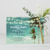 ターコイズオンブルビーチリハーサルディナー ストリングライト 招待状 (スタンド正面)