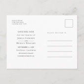 ターコイズオンブル花束のバラ Save The Date インビテーションポストカード (裏面)