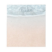 ターコイズオーシャンサンディビーチハンドメイドジュエリー ノートパッド (正面)