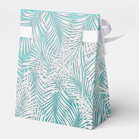 ターコイズオーシャンパームホワイトパーティーファヴォリーボックス フェイバーボックス (裏面サイド)