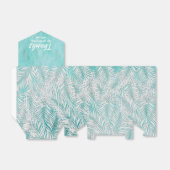 ターコイズオーシャン ホワイトパーム パーティーファヴォリーボックス フェイバーボックス (折り畳みなし)