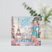 ターコイズカスタムスウィート16インパリ 招待状 (スタンド正面)