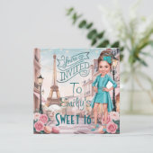 ターコイズカスタムスウィート16インパリ 招待状 (スタンド正面)