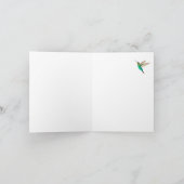 ターコイズカスタムハミングバーズサンキューノートカード ノートカード (内部)