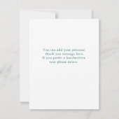 ターコイズカスタムハミングバーズサンキューユー ノートカード (裏面)