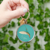 ターコイズカスタムハミングバード キーホルダー (手)